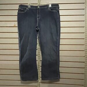 Wrangler‎ Q-Baby Ultimate Riding Jeans 20W x 28 Dark Wash Blue WRQ20AU Short